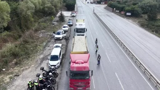 Arnavutköy’de hafriyat kamyonlarına ve beton mikserlerine denetim