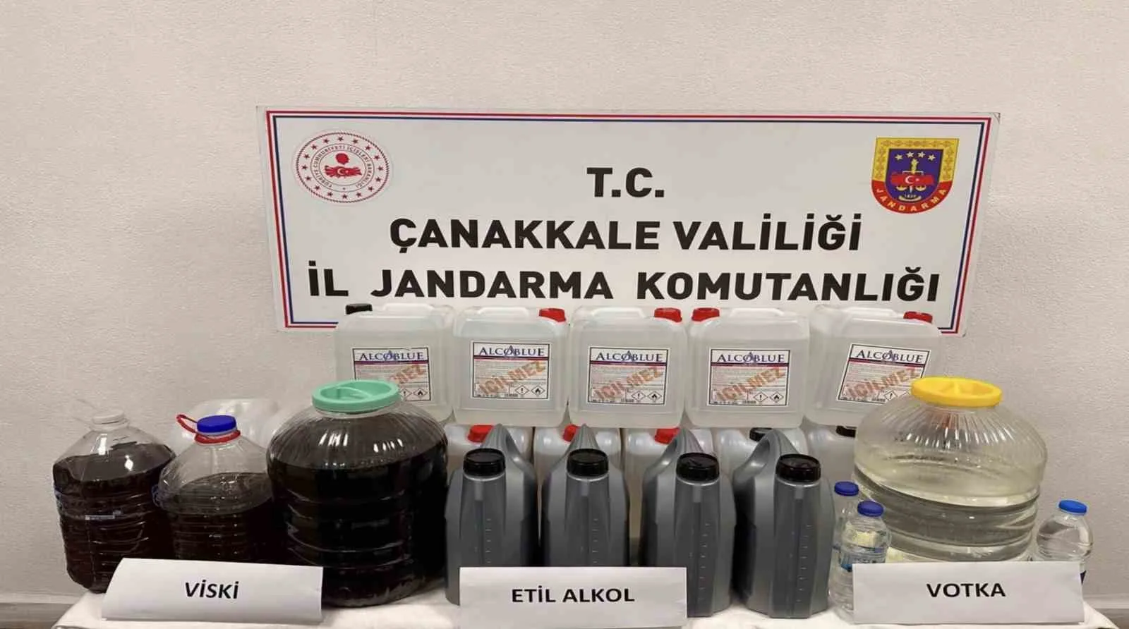 Çanakkale’de kaçak alkol operasyonu