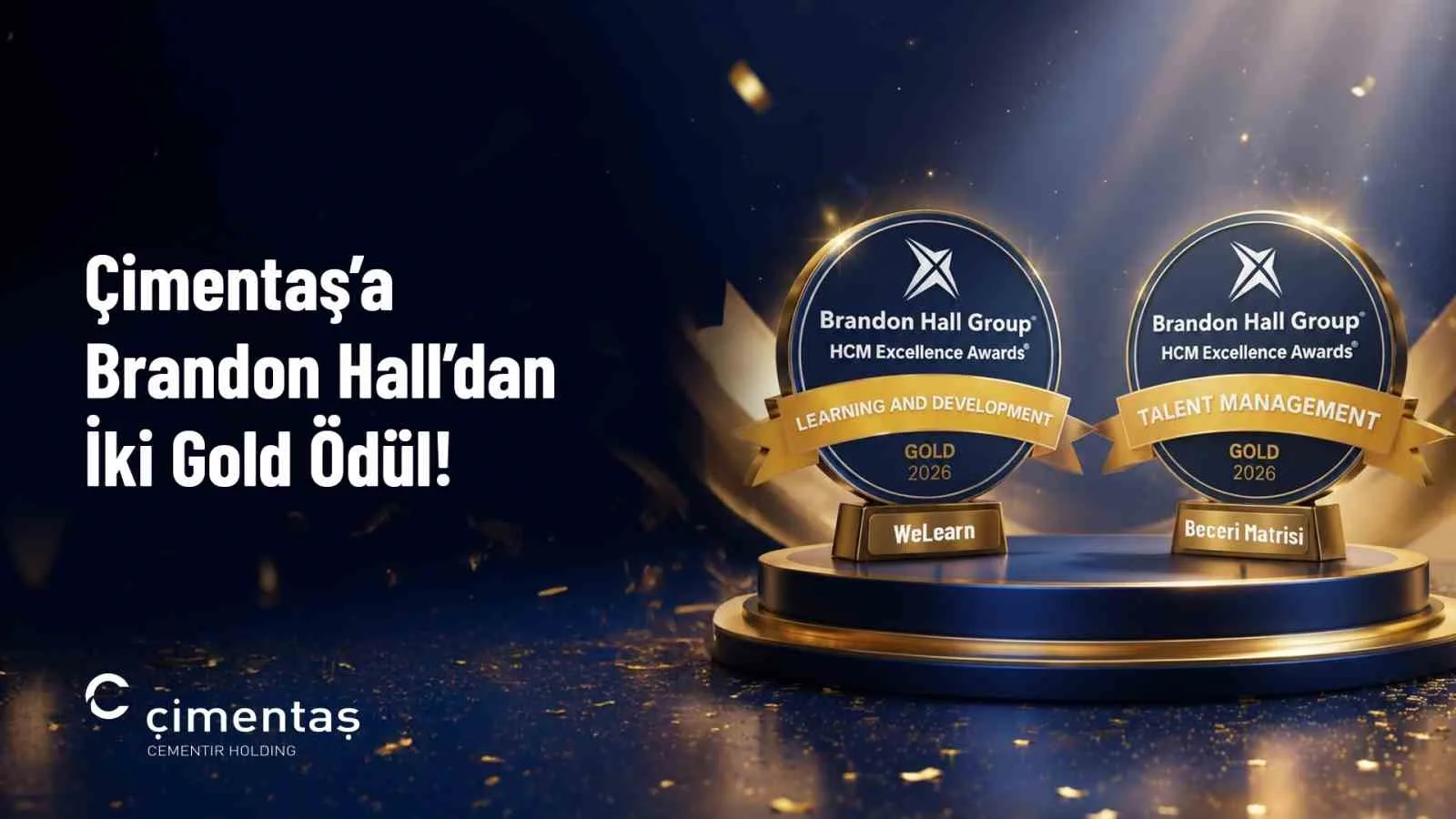Çimentaş’a Brandon Hall’dan iki gold ödül