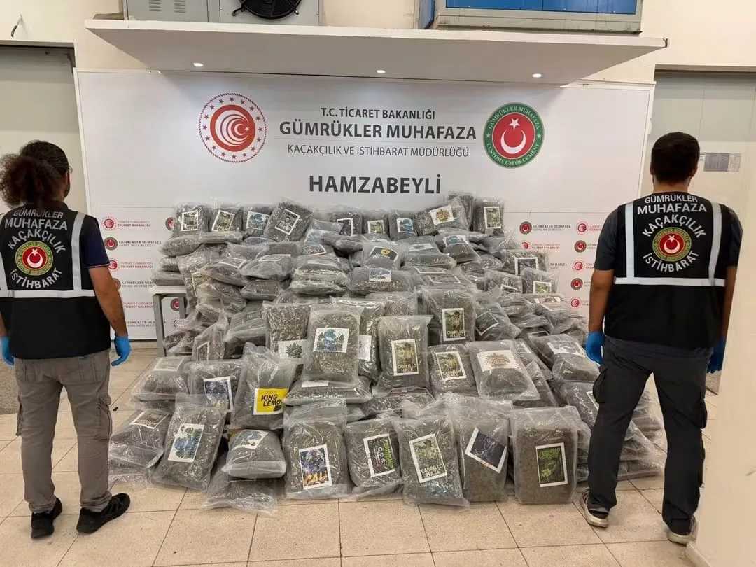 Hamzabeyli’de 287 kilo 910 gram esrar ele geçirildi