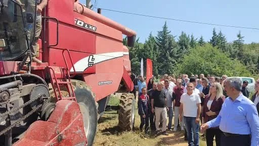 Tarım ve Orman Bakan Yardımcısı Gizligider Edirne’de ayçiçeği hasadına katıldı