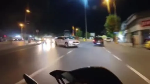 Tekirdağ’da kaza anı kask kamerasında