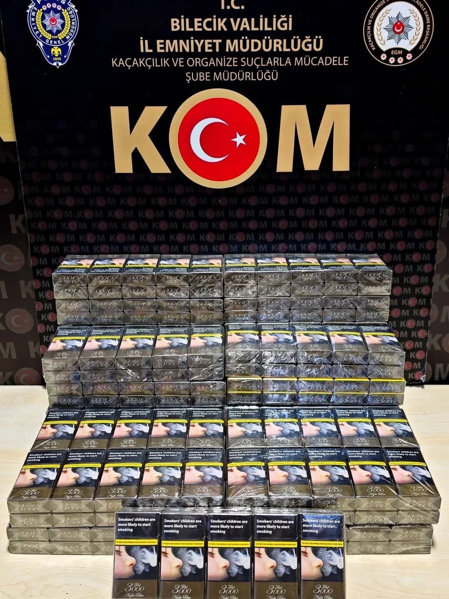 Bilecik’te 290 paket kaçak sigara ele geçirildi