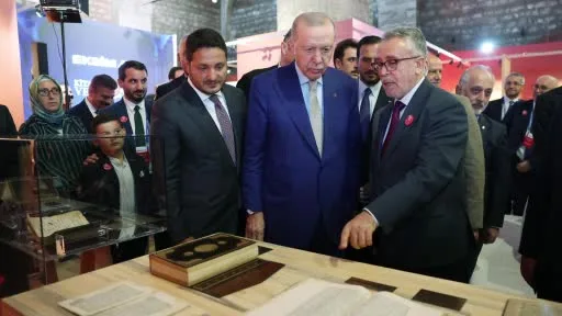 Cumhurbaşkanı Erdoğan, Tophane-i Âmire Kültür ve Sanat Merkezindeki Kitaba Vefa: Cilt Sanatı ve Restorasyon Sergisi’nin açılışına katıldı