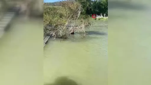 Derede mahsur kalan çocuğu itfaiye ekipleri kurtardı