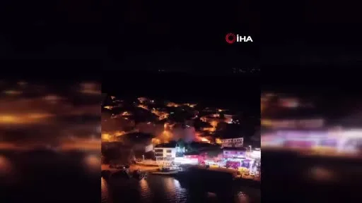 Gölyazı’da geceyi aydınlatan yangın