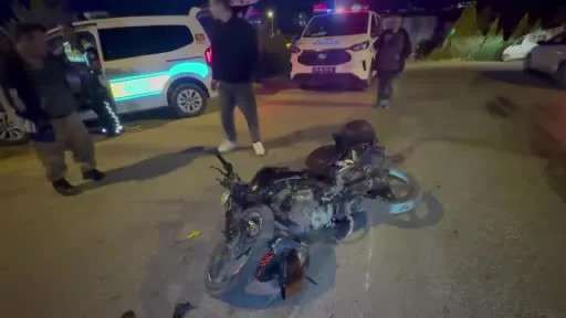 Otomobil ile motosiklet çarpıştı, 1 yaralı
