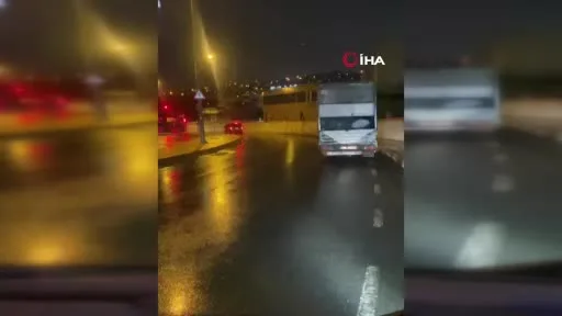 İETT otobüsünün önünü kesti, dakikalarca yol vermedi