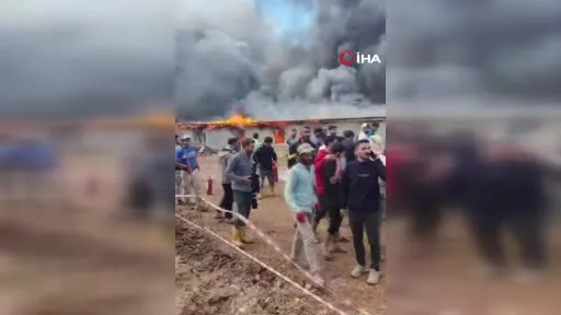 Tuzla’da şantiye alanında yangın paniği