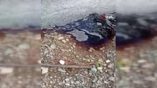 Yalova’da kırmızı renkli su denize döküldü