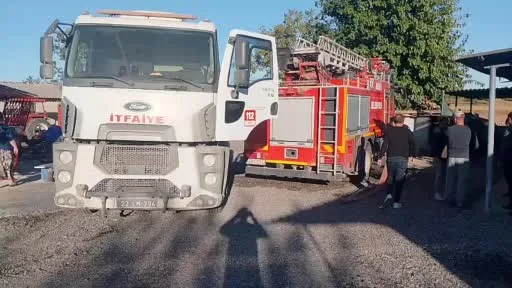 Subaşı beldesinde ev yangını
