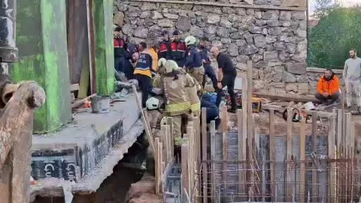 Çekmeköy’de inşaat işçisi toprak altında kaldı: 1 yaralı