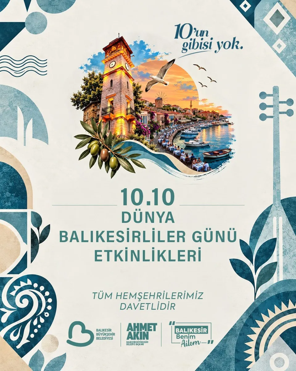 10.10 Dünya Balıkesir Günü bu yıl da coşkuyla kutlanacak