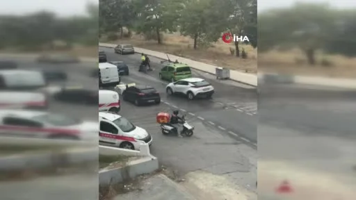 Edirne’de sis ve ıslak zemin scooter sürücüsü kadın sürücüyü düşürdü