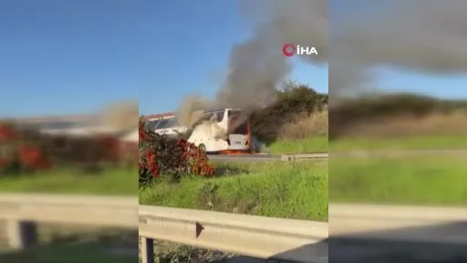 Bayrampaşa’da yolcu otobüsünde korkutan yangın