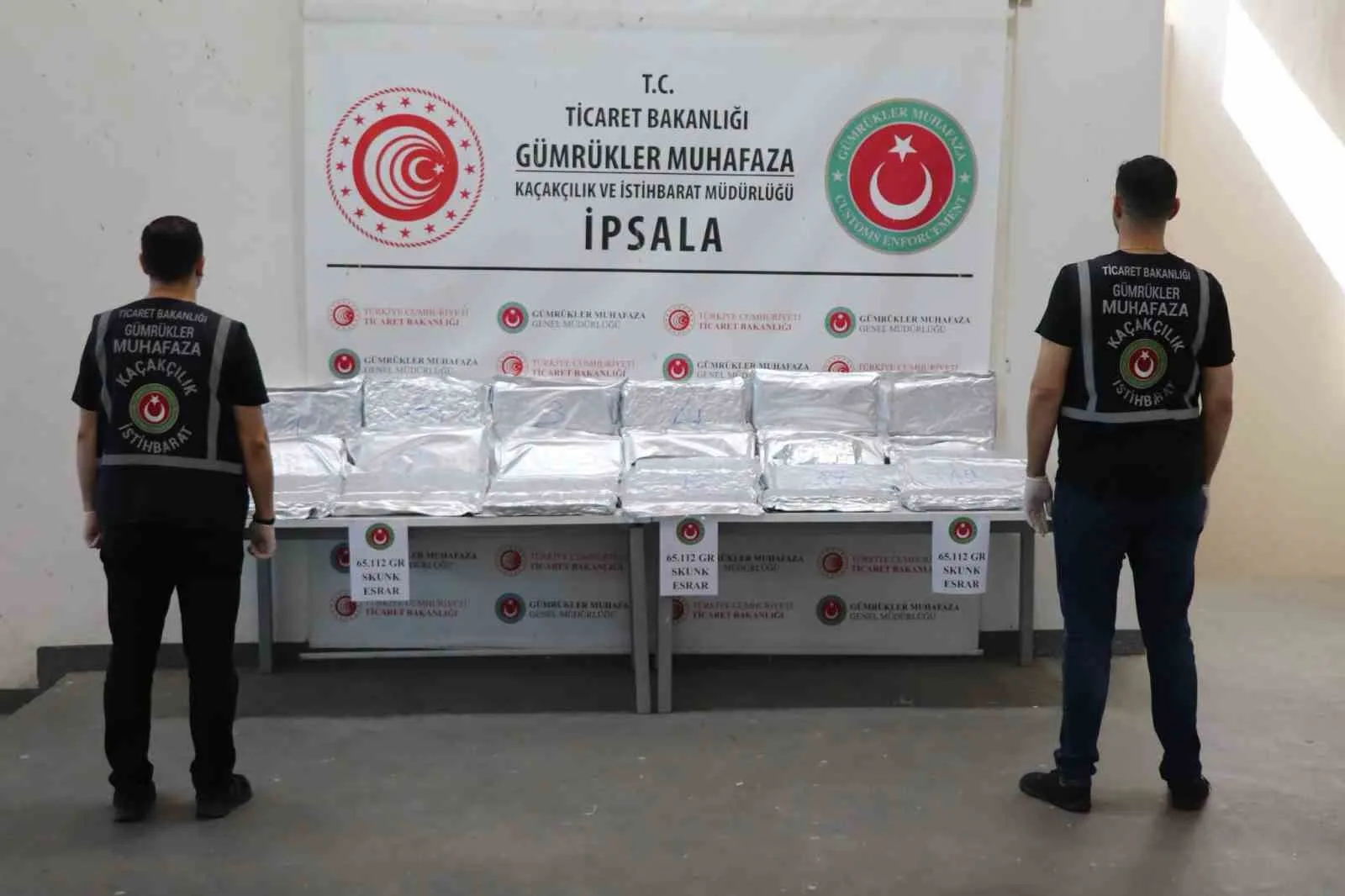 İpsala Sınır Kapısı’nda 65 kilo uyuşturucu ele geçirildi