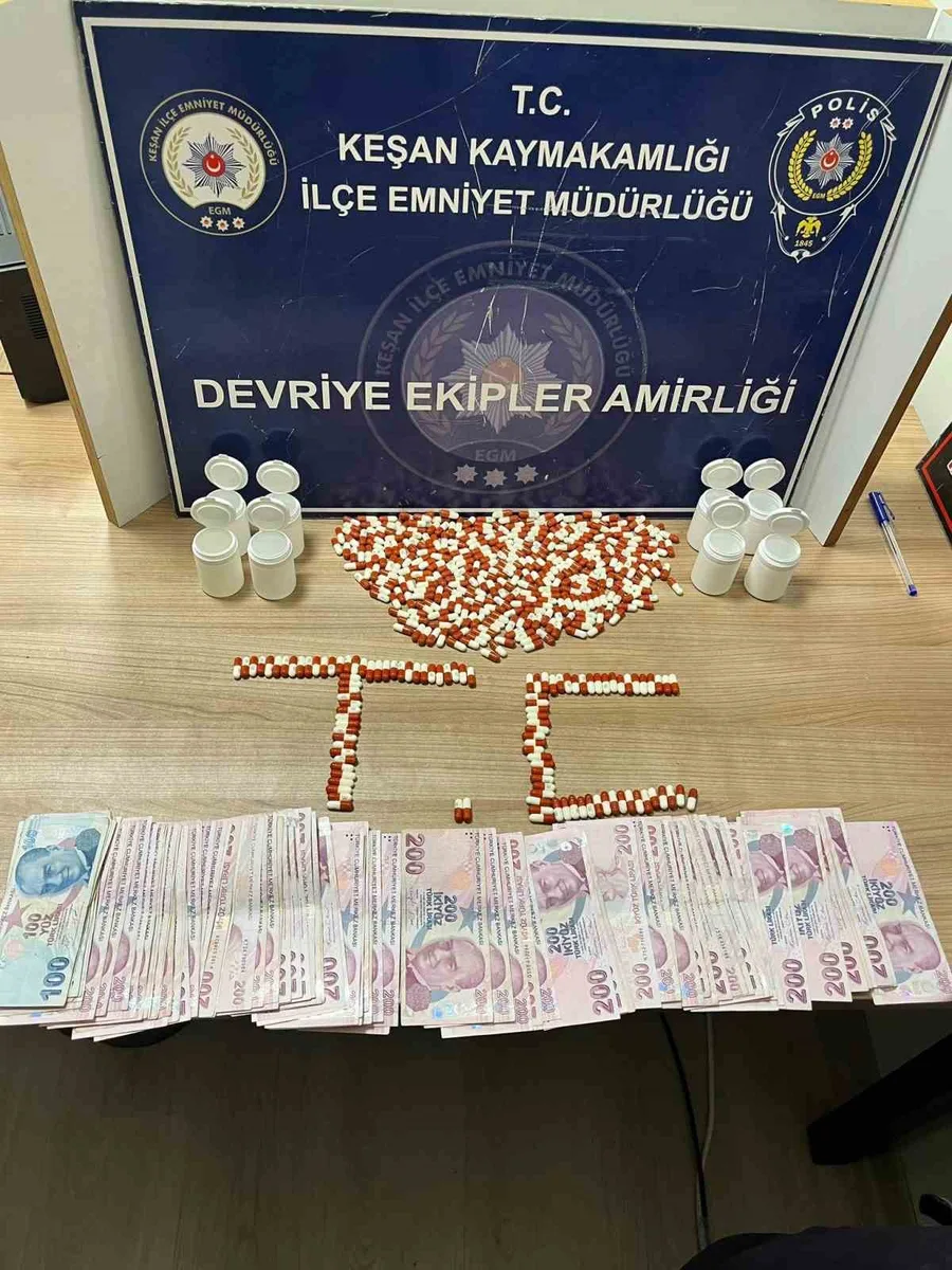 Keşan’da 413 sentetik eczanın ele geçirildiği olayda 4 şüpheli gözaltına alındı