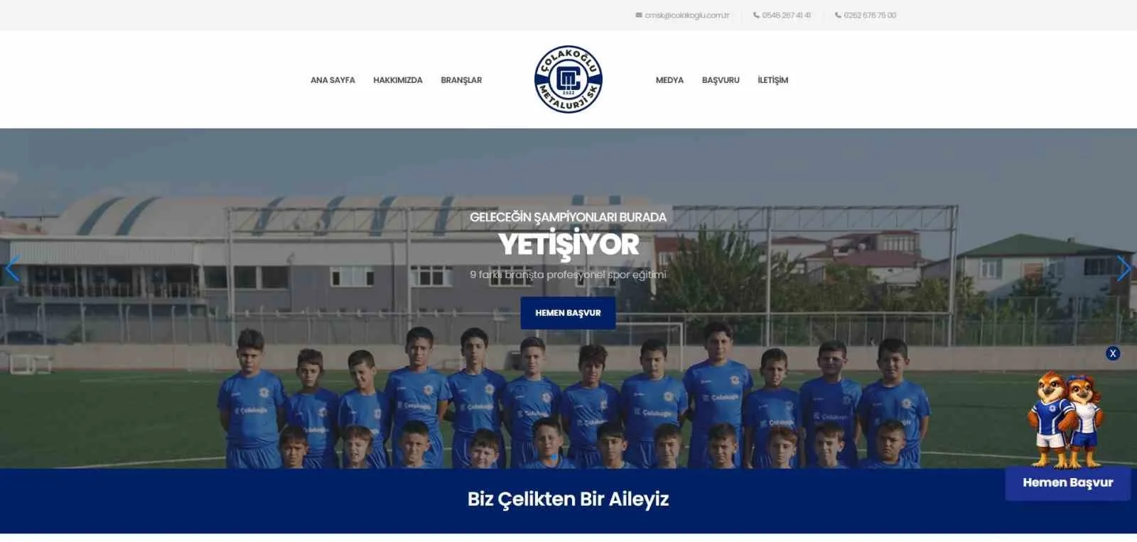 Çolakoğlu Metalurji Spor Kulübü’nün resmi web sitesi açıldı