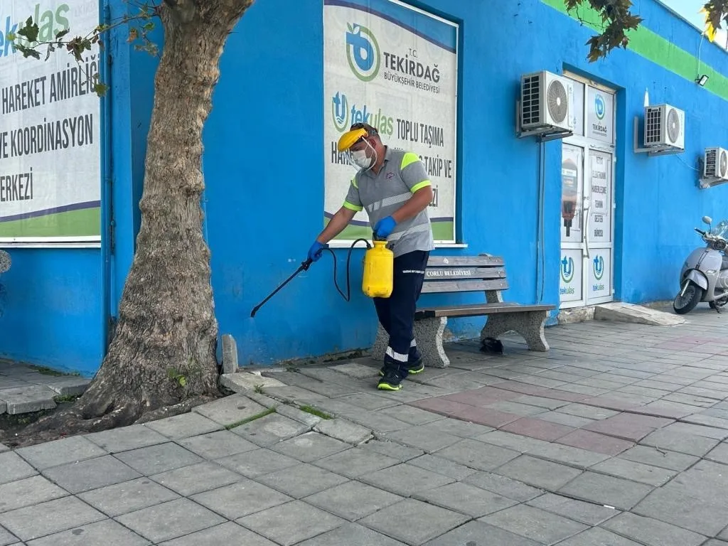 Tekirdağ’daki otogarlarda haşere ve kemirgenlere karşı önlem