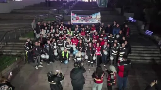 Küçükçekmece’de motosiklet kulüpleri ve grupları, minik Ali Yiğit için gaza bastı