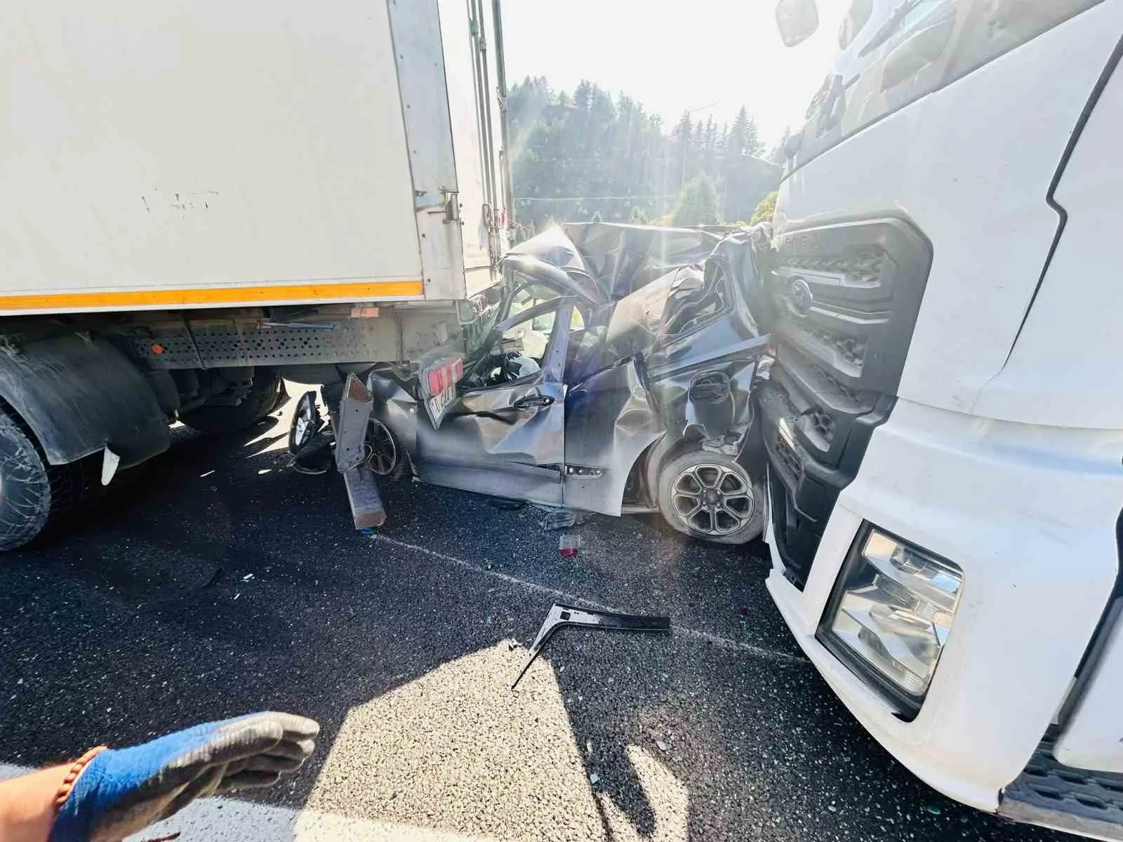 Bilecik’te zincirleme trafik kazası: 1 yaralı